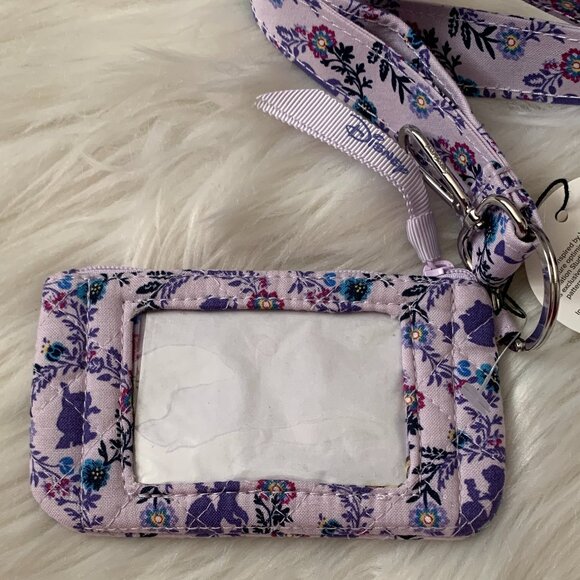 VERA BRADLEY X DISNEY Beauty & the Beast Mrs. Potts Zip ID Wide Lanyard Case - Picture 3 of 4